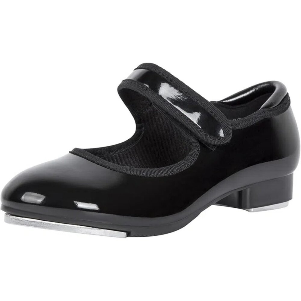 Easy Strap Tap Shoe with Anti-Slip Sole Patch for Girls and Boys Maryjane Dance - Picture 3 of 7